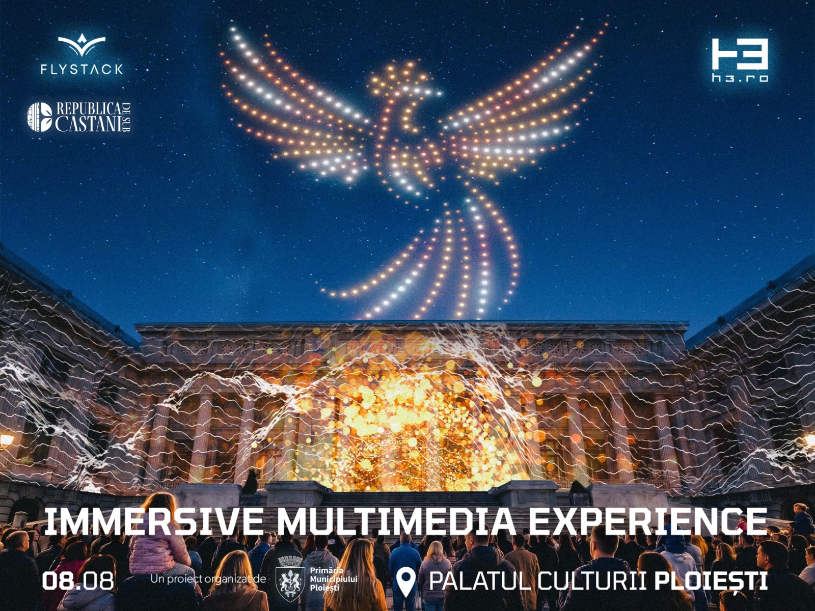Show Drone și Videomapping Palatul Culturii